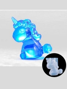 1 pieza Molde de silicona en forma de unicornio para manualidades DIY - Blanco - Ver 3