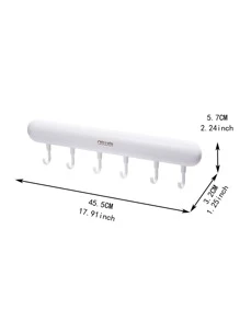 1 pieza Gancho de fila sin perforación - Blanco - Ver 2