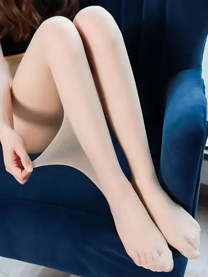 素色薄透褲襪