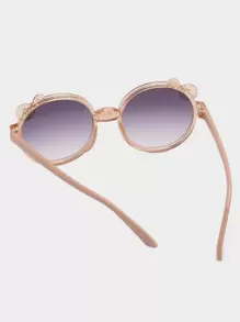 可爱蝴蝶结装饰时尚儿童眼镜，适合日常佩戴