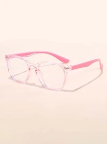 1 Pair Children Rice Grain Silicone Casual Eyeglasses, Fashionable For Boys And Girls