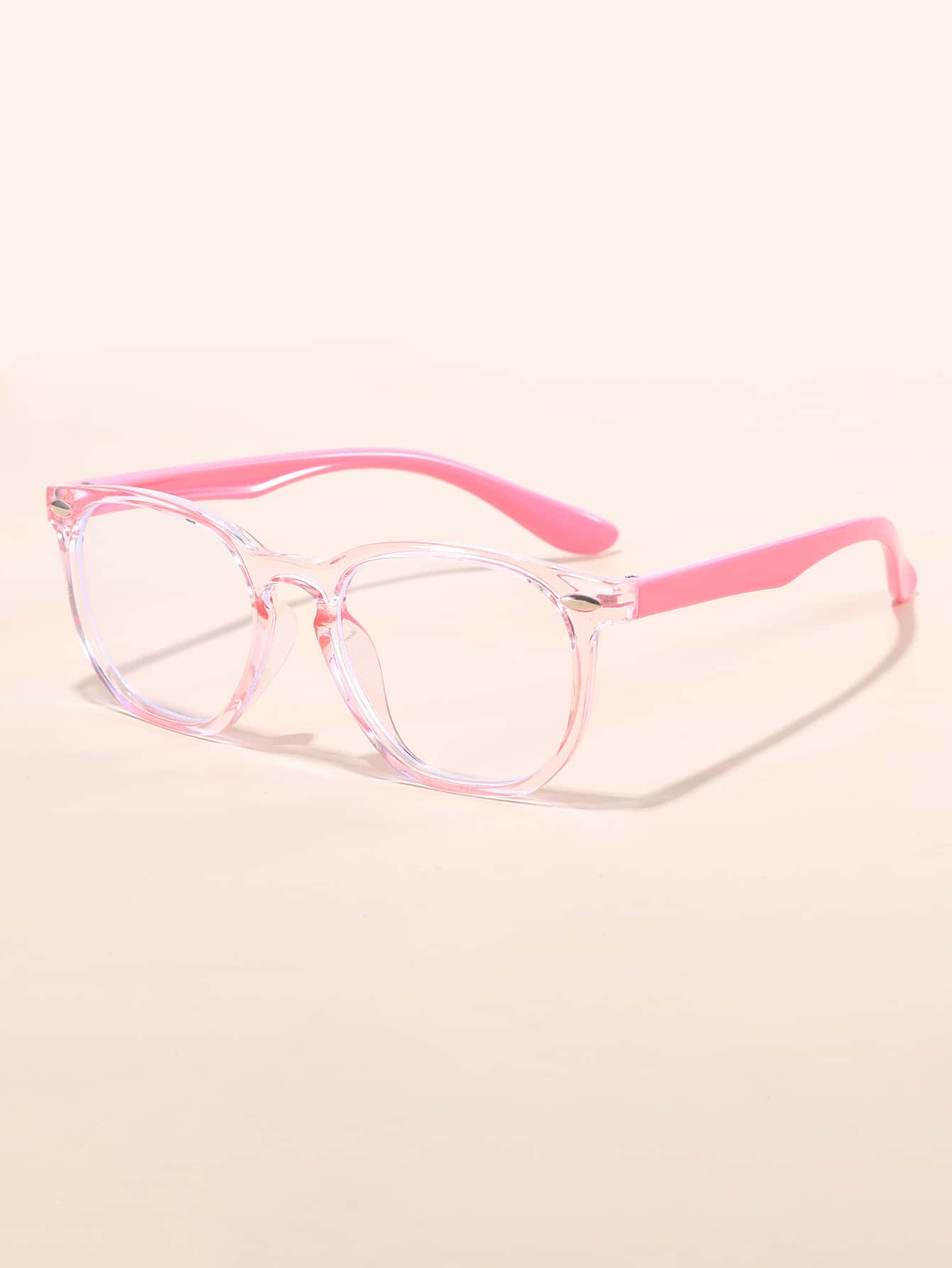 1 Pair Children Rice Grain Silicone Casual Eyeglasses, Fashionable For Boys And Girls