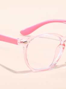 1 Pair Children Rice Grain Silicone Casual Eyeglasses, Fashionable For Boys And Girls