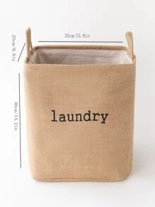 1 pieza Cesto para la ropa con estampado de letra - Albaricoque - Ver 4