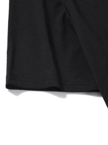 ROMWE MEN Hombres Camiseta con estampado de slogan - Negro - Ver 4