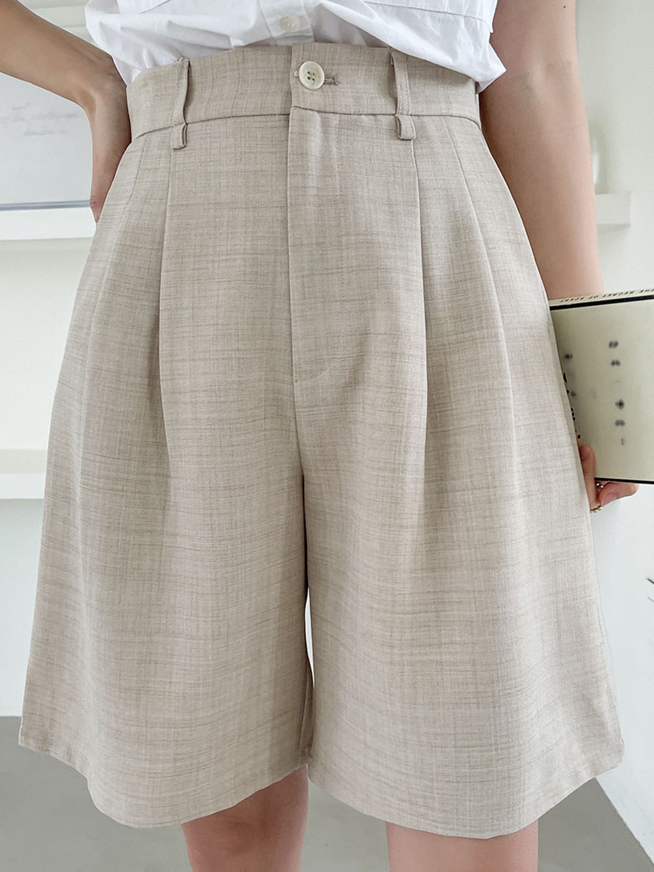 DAZY 拼接細節百慕大短褲