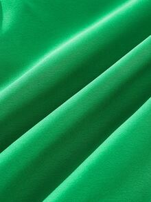 Backless Knot Satin Cami Dress - Green - View 4