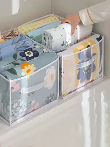 1pc 5-Grid Sheet Storage Box, Minimalist Fabric Quilt Cover Storage Box For Home Decorations Decor Festival Decor Room Decor Home Decor Decor Bedroom Decor