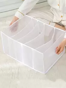 1pc 5-Grid Sheet Storage Box, Minimalist Fabric Quilt Cover Storage Box For Home Decorations Decor Festival Decor Room Decor Home Decor Decor Bedroom Decor