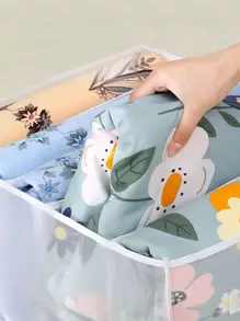 1pc 5-Grid Sheet Storage Box, Minimalist Fabric Quilt Cover Storage Box For Home Decorations Decor Festival Decor Room Decor Home Decor Decor Bedroom Decor