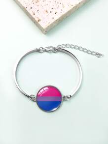 Pulsera con decoración de bandera bisexual - Multicolor - Ver 3