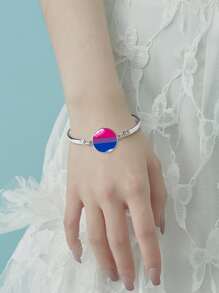 Pulsera con decoración de bandera bisexual - Multicolor - Ver 5
