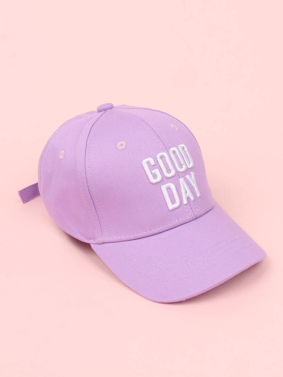 Kleinkind Kinder Baseball Cap mit Buchstaben Stickerei - Violett - Übersicht 1