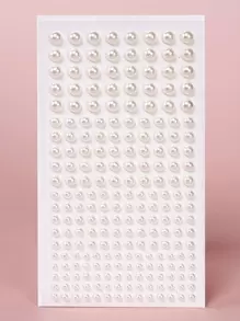 2sheets Faux Pearl & Rhinestone Eye Tattoo Sticker - Multicolor - View 7