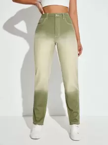 SHEIN EZwear Ombre Straight Leg Pants