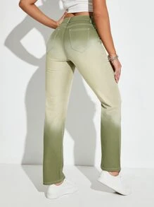 SHEIN EZwear Ombre Straight Leg Pants