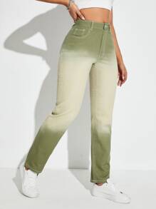 SHEIN EZwear Ombre Straight Leg Pants
