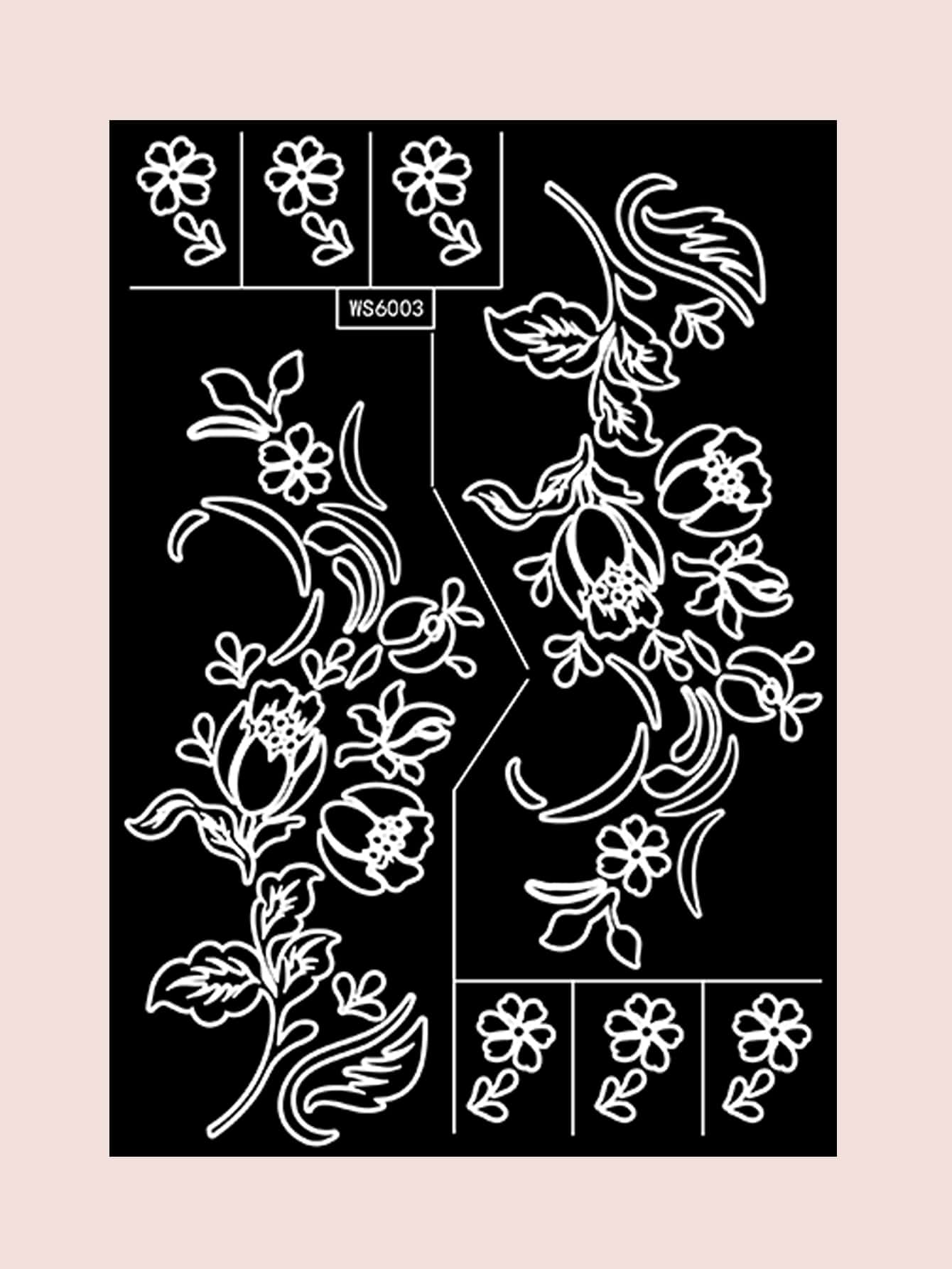 1sheet flower print tattoo stencil shein eur