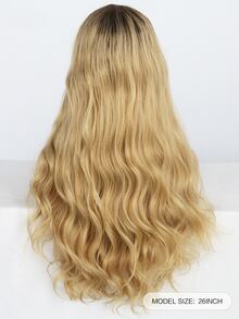 13*1 Lace Front Long Body Wave Synthetic Wig - Multicolor - View 2