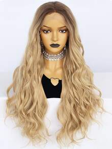 13*1 Lace Front Long Body Wave Synthetic Wig - Multicolor - View 3