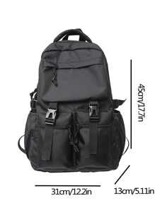 輕盈的商務休閒防水背包，設計方便攜帶，多個收納隔層，帶釋放扣細節，適用於青少女、女性、大學生、新手及白領工作者，在辦公室、大學、工作、商務、通勤、戶外、旅遊、郊遊、學校使用的背包，具有大容量、可容納筆記本電腦的收納格、可折疊、青少女、女性、大學生、男生及男性在大學、小學、中學、高中、工作、商務、通勤、戶外、旅遊、郊遊、學校使用的便攜式背包。