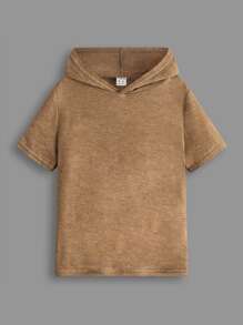 SHEIN 3 Piezas De Camiseta Con Capucha Sólida Para Niños En Edad Intermedia