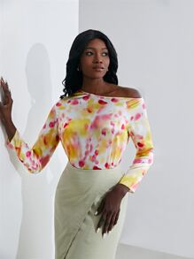 MOTF X KANDINSKY INSPIRED 真絲紮染打褶上衣 - 彩色 - 查看 8