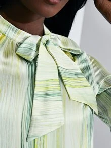 MOTF X MONET INSPIRED 100% SILK STRIPE TOP - Multicolor - View 10