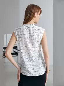 MOTF PREMIUM Top 100% sedoso con estampado - Blanco - Ver 3