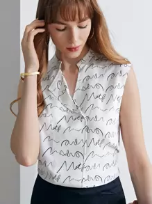 MOTF PREMIUM Top 100% sedoso con estampado - Blanco - Ver 6