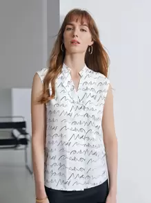 MOTF PREMIUM Top 100% sedoso con estampado - Blanco - Ver 8