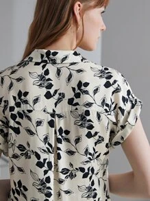 MOTF PREMIUM SILK BATWING SLEEVE SHIRT - Black and White - View 9