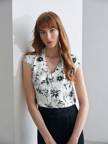 MOTF PREMIUM 100% SILK FLORAL BLOUSE - Multicolor - View 11