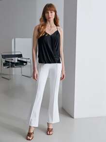 MOTF PREMIUM 真絲垂墜吊帶上衣 - 黑色 - 查看 9