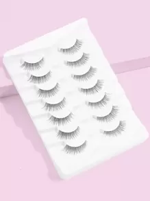 MAGEFY 7 Pairs Of Natural Full False Eyelashes,Fluffy Slim For Everyday Use Manga Eyelashes, Travel Essentials