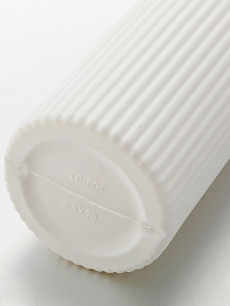 1/2 件陶瓷外观塑料复合花瓶，牢不可破的花瓶，高 7.8 英寸塑料花瓶，简约桌面花瓶，用于蒲苇装饰的干花花瓶和用于家居装饰的人造花花瓶，用于婚礼派对桌面家居装饰的波西米亚花瓶 - 白色 - 查看 5