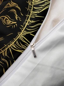 Bộ vỏ chăn hình mặt trăng & mặt trời không có chất làm đầy - Nhiều màu - Xem 6