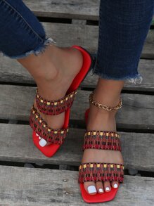 鋸齒圖案涼鞋 - 彩色 - 查看 3