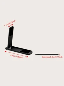 Soporte para teléfono simple plegable - Negro - Ver 3