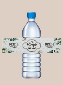 1 Bộ 10 Miếng Dán Chai Nước Tiệc Cưới/Tiệc Với Tin Nhắn 'Bữa Tiệc' Và 'Chúc Mừng Đám Cưới' - Nhiều màu - Xem 1