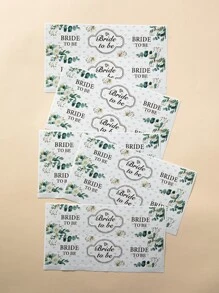 1 Bộ 10 Miếng Dán Chai Nước Tiệc Cưới/Tiệc Với Tin Nhắn 'Bữa Tiệc' Và 'Chúc Mừng Đám Cưới' - Nhiều màu - Xem 2