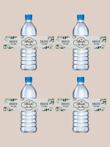 1 Bộ 10 Miếng Dán Chai Nước Tiệc Cưới/Tiệc Với Tin Nhắn 'Bữa Tiệc' Và 'Chúc Mừng Đám Cưới' - Nhiều màu - Xem 3