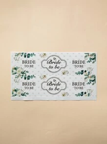 1 Bộ 10 Miếng Dán Chai Nước Tiệc Cưới/Tiệc Với Tin Nhắn 'Bữa Tiệc' Và 'Chúc Mừng Đám Cưới' - Nhiều màu - Xem 4