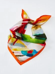 MOTF X KANDINSKY INSPIRED 12mm絲綢印花圍巾,高雅大方 - 彩色 - 查看 11
