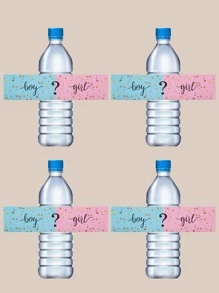 10件字母圖形瓶包裝貼紙 - 彩色 - 查看 3