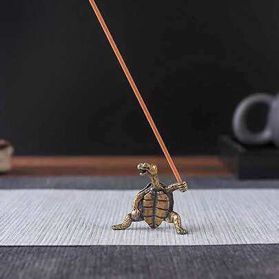 1 cái/2 cái - 1 bộ Giá đỡ hương hình Rùa Kung Fu (Chỉ thích hợp cho các loại hương nhỏ, và giá đỡ hương không được quá dài hoặc quá nặng)