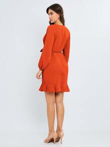 Women Dresses - Orange - View 2