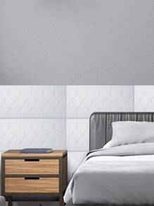 1 miếng dán tường bằng nhựa xốp mềm dày 3D, thiết kế đơn giản, màu trơn, thích hợp cho đầu giường, trang trí phòng & phòng khách, dễ dán, kết hợp tự do, lý tưởng cho việc cải tạo phòng, miếng dán tường chống va đập bằng chất liệu xốp XPE tự dính, trang trí nhà đơn giản & thanh lịch, trang trí nhà theo phong cách hiện đại tối giản, giấy dán tường, giấy dán tường, vật dụng trang trí mùa xuân làm mới ngôi nhà của bạn, nhãn dán trang trí Rama quà tặng sinh nhật tốt nghiệp - trắng - Xem 1