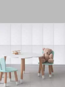 1 miếng dán tường bằng nhựa xốp mềm dày 3D, thiết kế đơn giản, màu trơn, thích hợp cho đầu giường, trang trí phòng & phòng khách, dễ dán, kết hợp tự do, lý tưởng cho việc cải tạo phòng, miếng dán tường chống va đập bằng chất liệu xốp XPE tự dính, trang trí nhà đơn giản & thanh lịch, trang trí nhà theo phong cách hiện đại tối giản, giấy dán tường, giấy dán tường, vật dụng trang trí mùa xuân làm mới ngôi nhà của bạn, nhãn dán trang trí Rama quà tặng sinh nhật tốt nghiệp - trắng - Xem 5