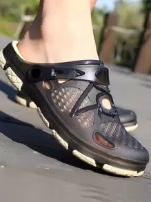 Guốc Nữ Khối Màu Đúng mốt - màu đen - Xem 1